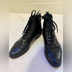 Vintage black leather boots